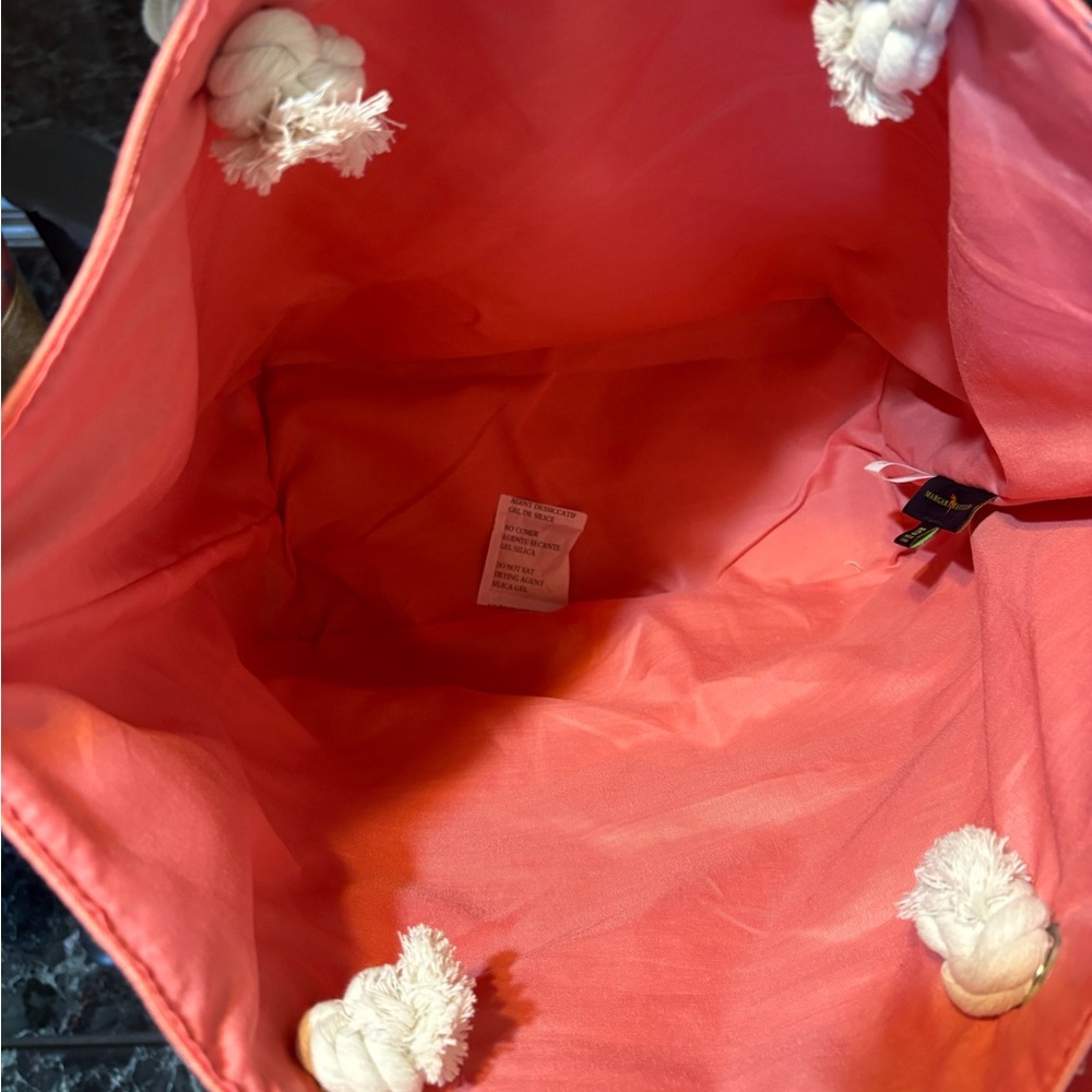 Margaritaville Coral Floral Tote with Rope Handles - Picture 13 of 15